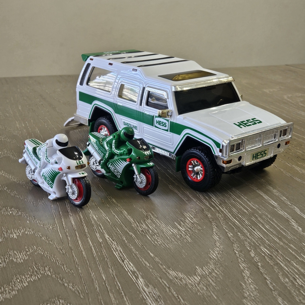 2004 hess sport utility vehicle and motorcycles